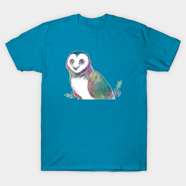 Color-splash Owl T-Shirt by stuffbydelle